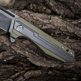 EDC Folding Pocket Knife 8Cr Stainless Steel Blade with G10 Handle and Pocket Clip