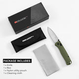 RBLACK UltraFlight 3.2" Drop Point S35VN EDC Folding Knife