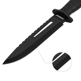 12"Outdoor Bowie Survival Hunting Fixed Blade Knife with Nylon Sheath