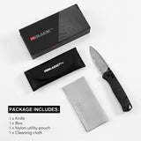 UltraFlight 3.2" Drop Point Damascus Folding Knife Carbon Fiber Handle