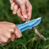 8.5" Full Tang Fixed Blade Knife Dagger Serrated Blade Back With Sheath