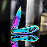 Rainbow Titanium Folding Knife Durable And Stylish