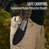 10 inch G10 Handle Fixed Blade Knife With Nylon Sheath