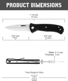 4 inch /4.8 Inch 8Cr13MoV Steel Drop Point Blade with G10 Handle