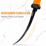 Fish Scale Fillet Knife – Stainless Steel Fishing Knife with Sheath