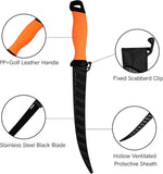 Fish Scale Fillet Knife – Stainless Steel Fishing Knife with Sheath