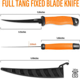 Fish Scale Fillet Knife – Stainless Steel Fishing Knife with Sheath
