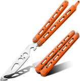 Practice Butterfly Knife Trainer Unsharpened Balisong with Stainless Steel Dull Blade