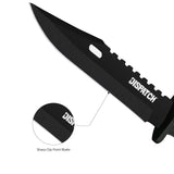 12"Outdoor Bowie Survival Hunting Fixed Blade Knife with Nylon Sheath