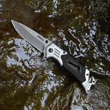 4.5" G10 Handle Multifunctional Folding Knife with Fire Starter