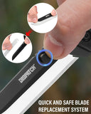 Replaceable Blade Hunting Knife – 3Cr13 Steel (3 Blades Total), Non-Slip TPR Handle, Folding EDC Knife with Sheath