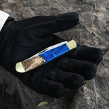 Stainless Steel Pocket Knife Double Blade For Outdoor Camping EDC Tool