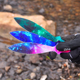 3-Piece Galaxy/Sky Pattern Throwing Knife / Kunai Knife with Nylon Sheath