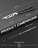 Practice Butterfly Knife Trainer Unsharpened Balisong with Stainless Steel Dull Blade