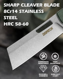 Modified Sheepsfoot-Inspired Cleaver Blade Folding Knife | Micarta Handle, Pocket Clip, EDC & Survival Use
