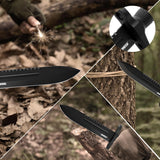 12.1" Tactical Spear Point Fixed Blade Knife with Serrated Spine
