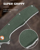 Modified Sheepsfoot-Inspired Cleaver Blade Folding Knife | Micarta Handle, Pocket Clip, EDC & Survival Use