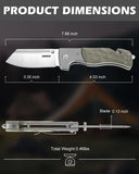 Sheepsfoot-Style Cleaver Folding Knife – 8Cr13MoV Blade with G10 Handle