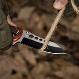 4.5" Closed Folding Pocket Knife Alumina Handle with Rope Cutter and Glass Breaker