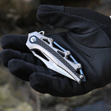 Premium M390 Blade TC4 Titanium Carbon Fiber EDC Knife