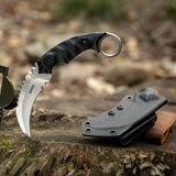 7” Full Tang Karambit Claw Tactical Knife with G10 Handle, K-Sheath