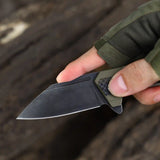 EDC Folding Pocket Knife 8Cr Stainless Steel Blade with G10 Handle and Pocket Clip