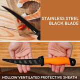 Fish Scale Fillet Knife – Stainless Steel Fishing Knife with Sheath
