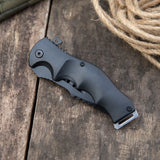 Colorful Folding Knife Serrated Blade with Safety Finger Grip Handle