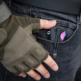Colorful Folding Knife Serrated Blade with Safety Finger Grip Handle