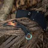 Karambit Knife Fixed Blade with 3D Print