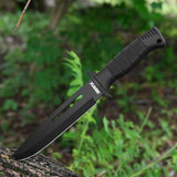 12"Outdoor Bowie Survival Hunting Fixed Blade Knife with Nylon Sheath