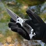4.5" G10 Handle Multifunctional Folding Knife with Fire Starter