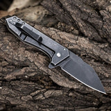 EDC Folding Pocket Knife 8Cr Stainless Steel Blade with G10 Handle and Pocket Clip