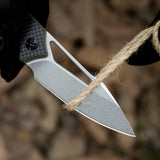 Folding Knife with G10 Handle and Single Side CNC 8Cr  Stonewashed Blade