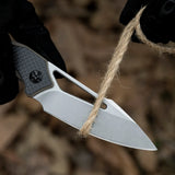 Folding Knife with G10 Handle and Single Side CNC 8Cr  Stonewashed Blade