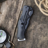 Colorful Folding Knife Serrated Blade with Safety Finger Grip Handle
