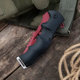 Colorful Folding Knife Serrated Blade with Safety Finger Grip Handle