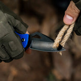 Lightweight EDC Folding Pocket Knife with Carabiner Clip and Fire Starter