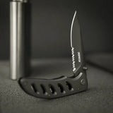 Folding Pocket Knife with 8Cr13MoV Stainless Steel Black Titanium Blade