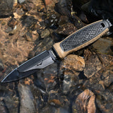 8.7" Double Edge Blade Dagger Fixed Blade Knives with Sheath