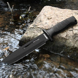 12"Outdoor Bowie Survival Hunting Fixed Blade Knife with Nylon Sheath