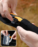 Replaceable Blade Hunting Knife – 3Cr13 Steel (3 Blades Total), Non-Slip TPR Handle, Folding EDC Knife with Sheath