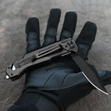 Folding Pocket Knife Multitools with LED Light, Seatbelt Cutter and Window Glass Breaker
