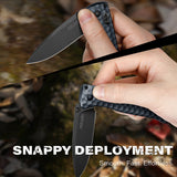 RBLACK UltraFlight 3.2" Drop Point S35VN EDC Folding Knife