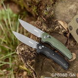 Crossbar Lock Folding Pocket Knife with G10 handle and 3.35" 8Cr13MoV Steel Drop Point Blade