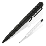 Tactical EDC Pen with Tungsten Steel Glass Breaker, Aluminum Body, Compatible with Parker Style Refills