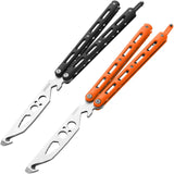 Practice Butterfly Knife Trainer Unsharpened Balisong with Stainless Steel Dull Blade