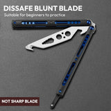 Upgraded Practice Butterfly Knife Trainer with Unsharpened Stainless Steel Dull Blade