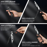 Upgraded Practice Butterfly Knife Trainer with Unsharpened Stainless Steel Dull Blade