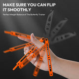 Upgraded Practice Butterfly Knife Trainer with Unsharpened Stainless Steel Dull Blade